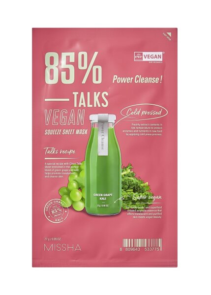 MISSHA Talks Vegan Squeeze Sheet Mask Power Cleanse
