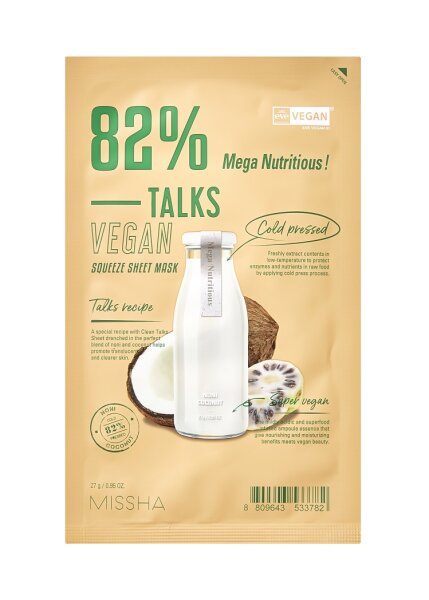 MISSHA Talks Vegan Squeeze Sheet Mask Mega Nutritious
