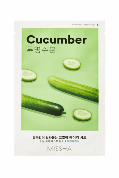 MISSHA Airy Fit Sheet Mask G&uuml;rke Cucumber Gesichtsmaske 1 St&uuml;ck
