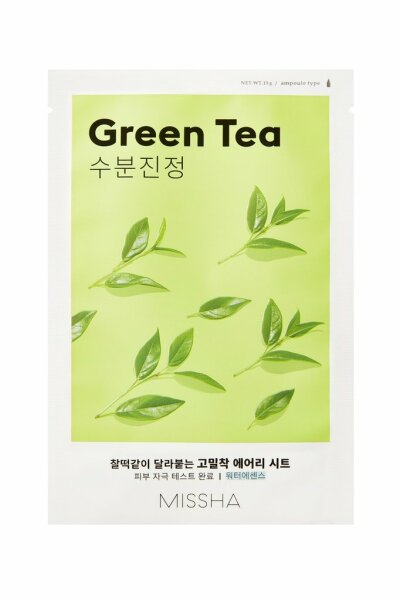 MISSHA Airy Fit Sheet Mask Gr&uuml;ner Tee Green Tea Gesichtsmaske 1 St&uuml;ck