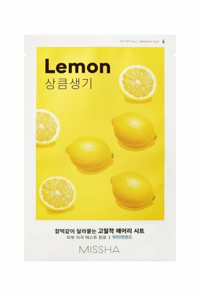 MISSHA Airy Fit Sheet Mask Limone Lemon Gesichtsmaske 1 St&uuml;ck