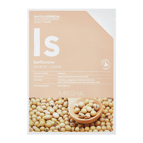 MISSHA Phytochemical Skin Supplement Sheet Mask Isoflavone Deep Moisture Gesichtsmaske 1 St&uuml;ck