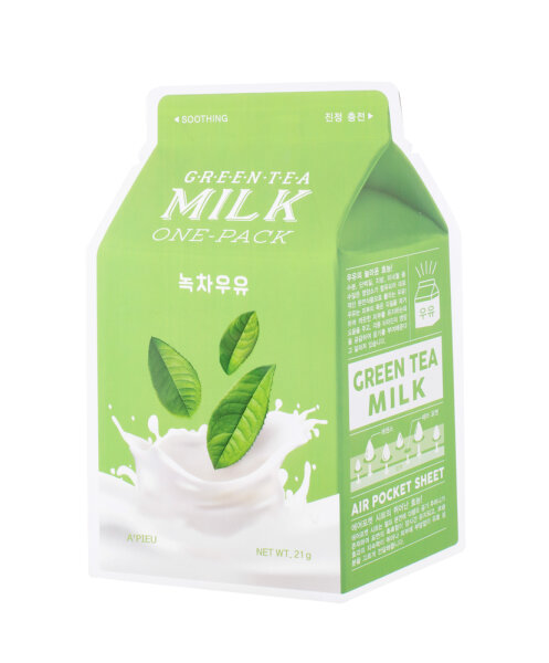 APIEU Green Tea Milk One-Pack Mask Gesichtsmaske 1 St&uuml;ck