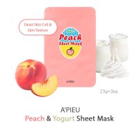 APIEU Sweet Sheet Mask Peach &amp; Yogurt Gesichtsmaske 1...