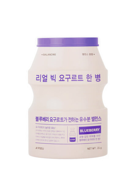 APIEU Real Big Yogurt One-Bottle (Blueberry) Balancing Care Gesichtsmaske 1 St&uuml;ck