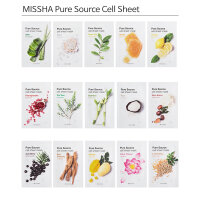 MISSHA Pure Source Cell Sheet Mask Red Roter Ginseng Gesichtsmaske 10 St&uuml;cke